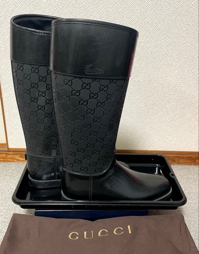 グッチ　レインブーツ　サイズ38