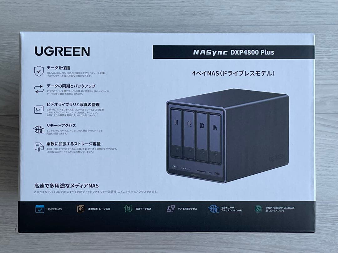 [新品未使用]UGREEN NASync DXP4800 Plus 4ベイNAS
