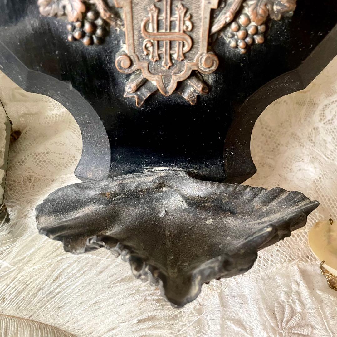 聖母マリア聖水盤　ベネティエ　レリーフ　ナポレオン三世様式フランスアンティーク