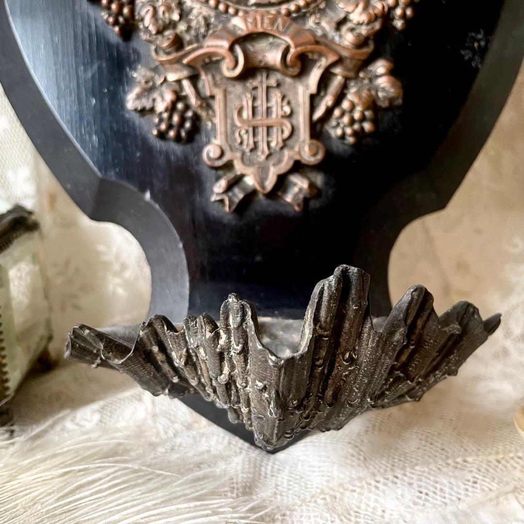 聖母マリア聖水盤　ベネティエ　レリーフ　ナポレオン三世様式フランスアンティーク