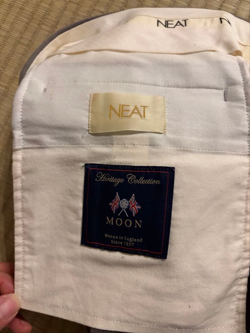 NEAT ウールコットンスラックス　グレー