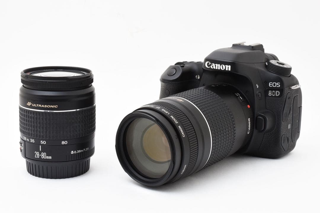 一眼レフカメラ/Canon EOS 80D標準&望遠ダブルレンズセット