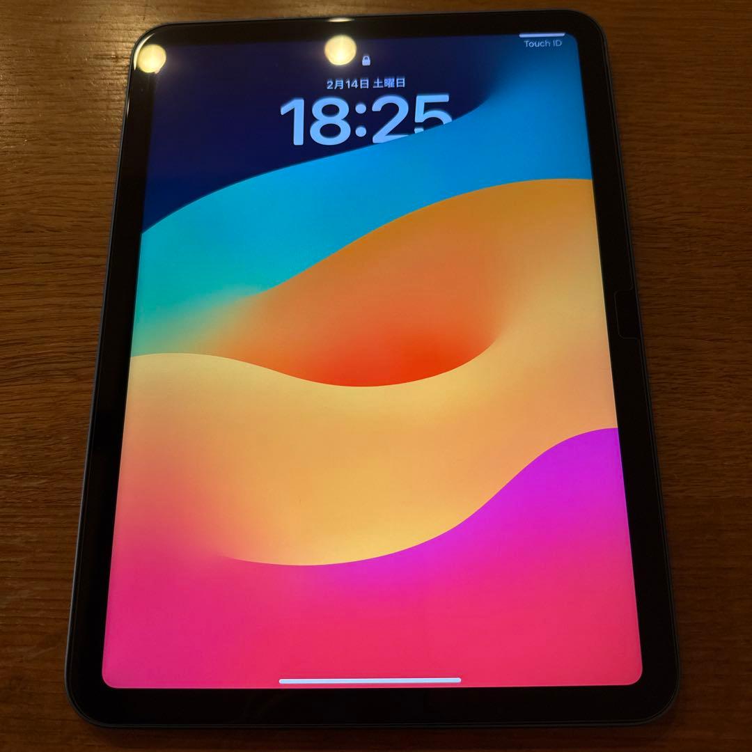 iPad （第10世代）Wi-Fiモデル　ブルー本体のみ、カバーフィルム装着済