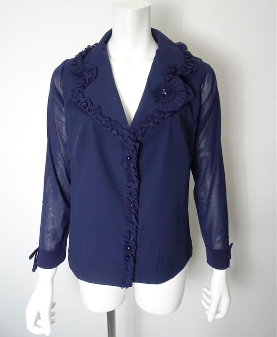 スーパービューティー⭐️ 春に❣️パワーネット素材切替のテーラードジャケット 44