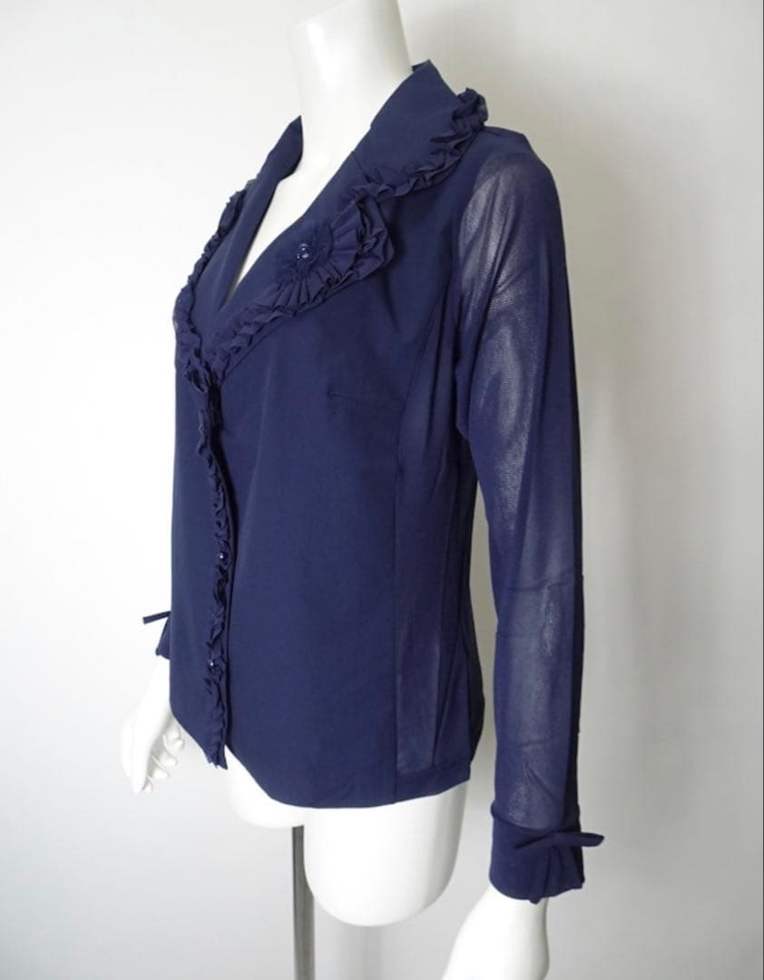 スーパービューティー⭐️ 春に❣️パワーネット素材切替のテーラードジャケット 44