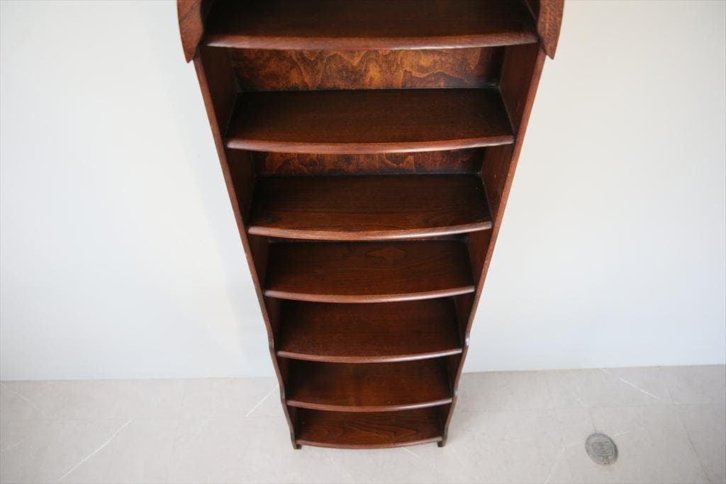 英国アンティーク木製ブックシェルフ/本棚/ラック/飾り棚キャビネット(91-36