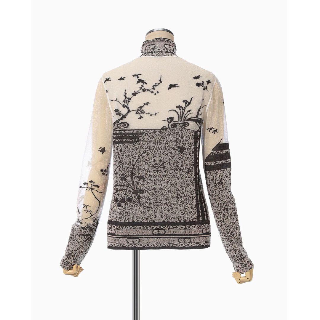 mame シアー ハイネックトップス