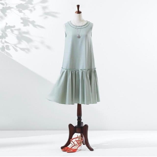 【専用】FOXEY ベージュ ノースリーブ ワンピース