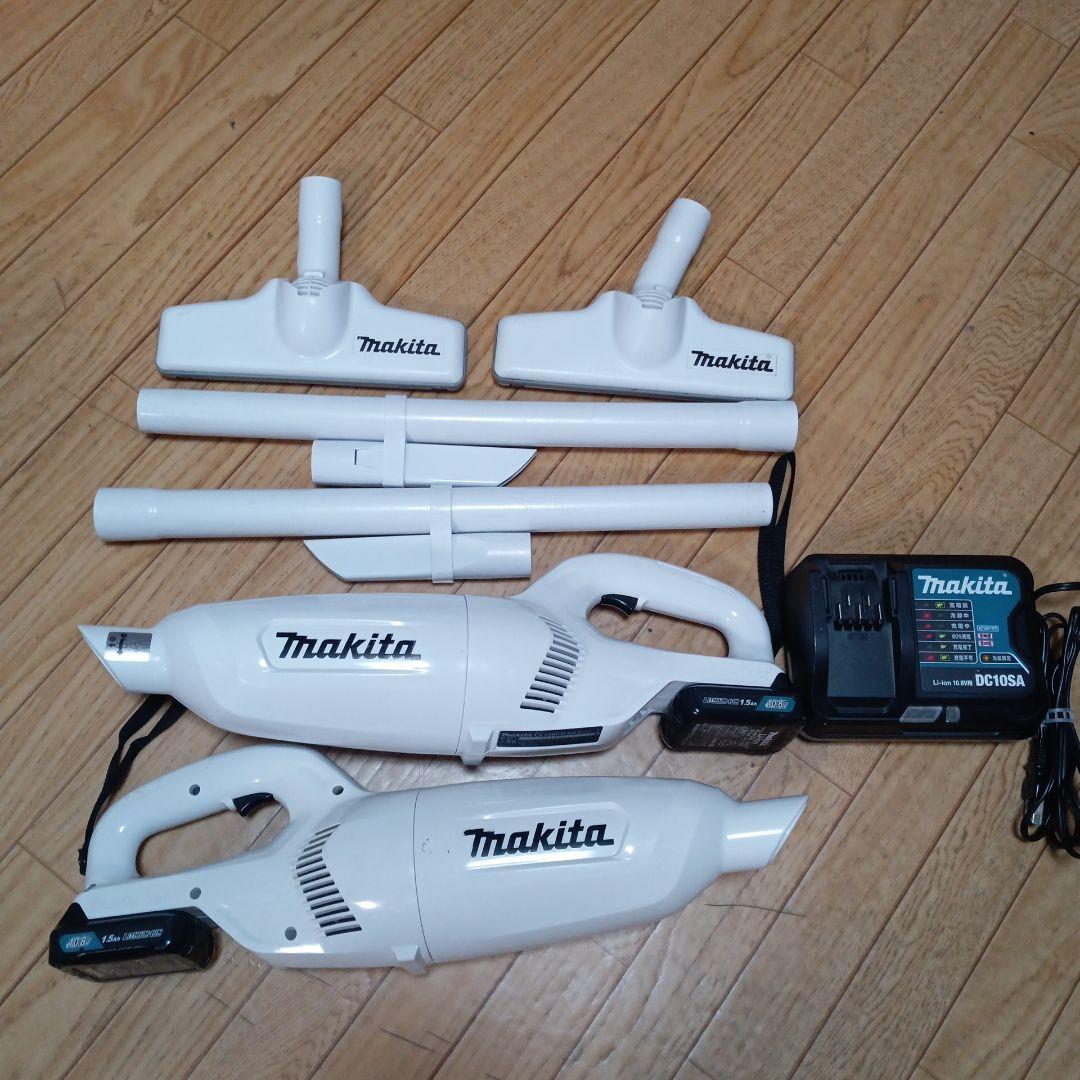 マキタ10.8V充電式クリーナCL106FDの２台セット純正バッテリ及び充電器付