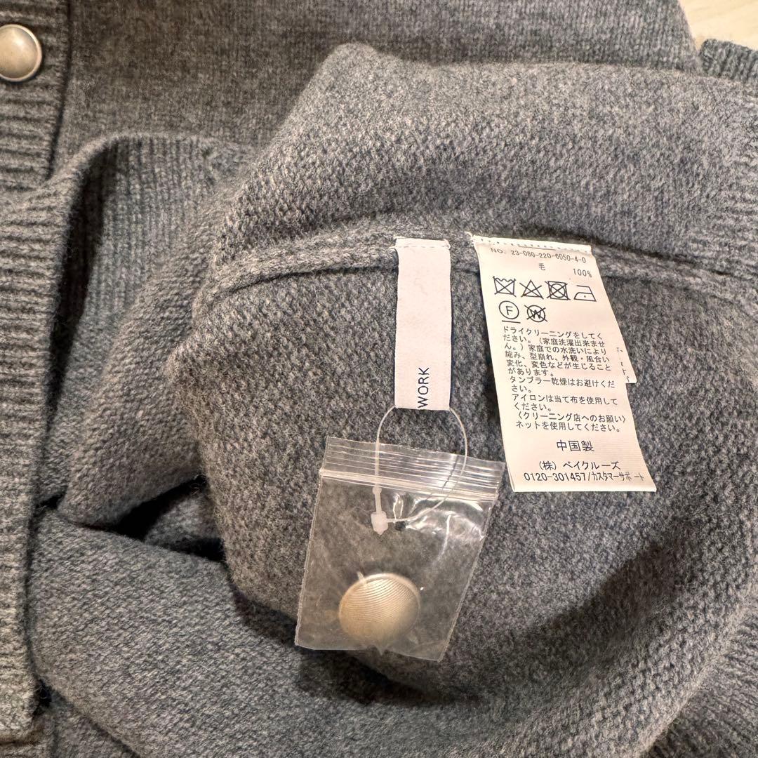 【未使用】FRAMEWORK メタルボタン 2WAYカーディガン 毛100%