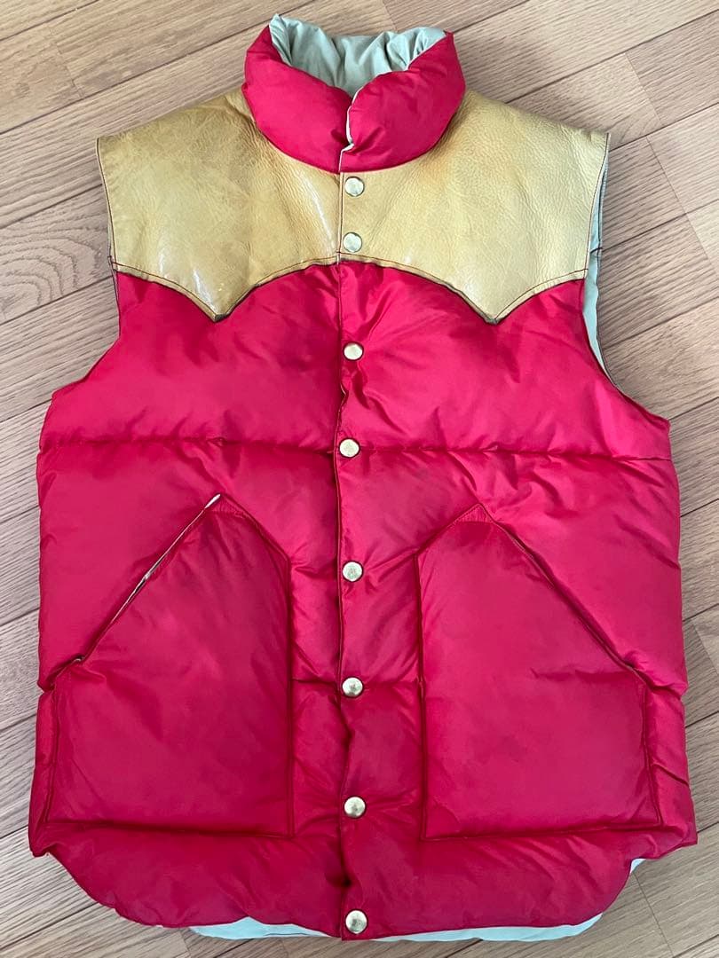 ✅ 70s オリジナル ロッキーマウンテン ダウンベスト当時モノ 穴無赤 40