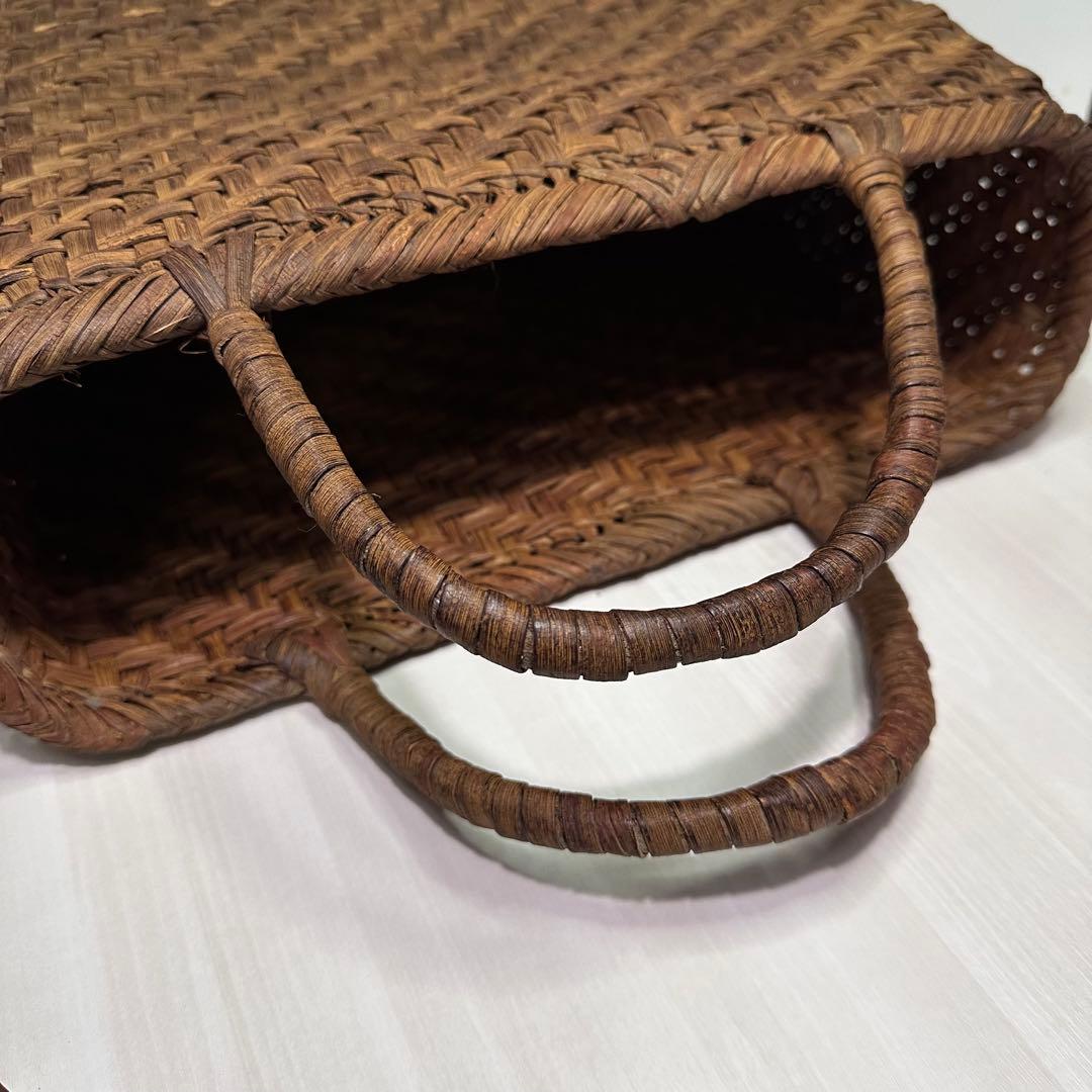 国産☆山葡萄☆カゴバッグ☆トートバッグ☆編み込み☆