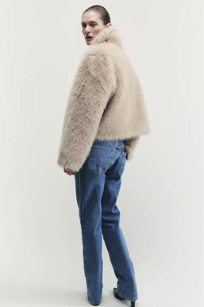 ZARA ダブルフェイス　フェイクファージャケット　完売品