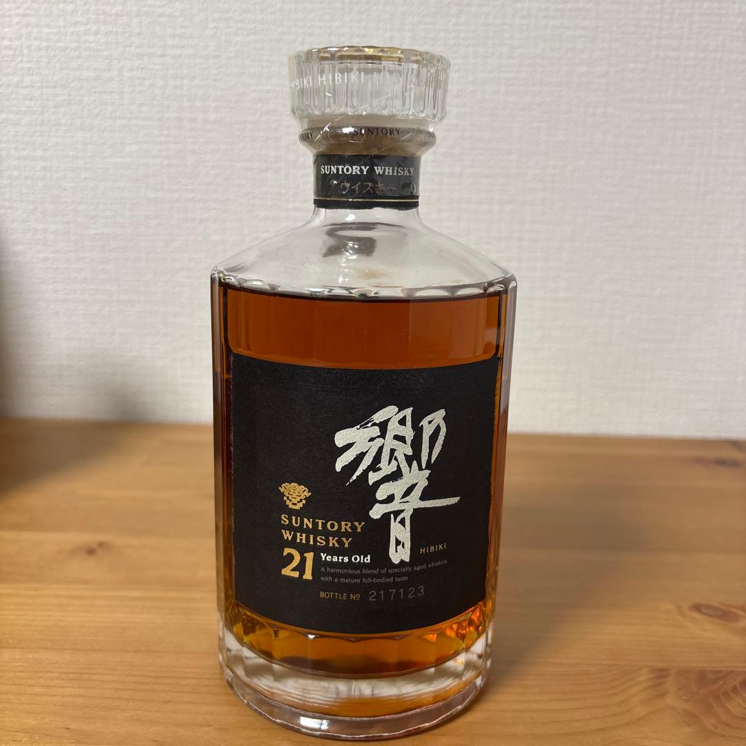 サントリーウイスキー　響21年　金キャップ　旧ボトル　未開封❹