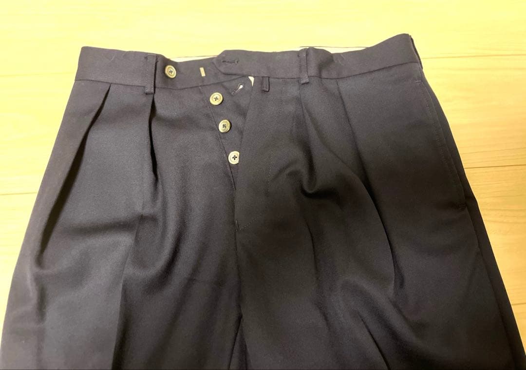 タンタン　NEAT ニート テーパード スラックス ネイビー サイズ44