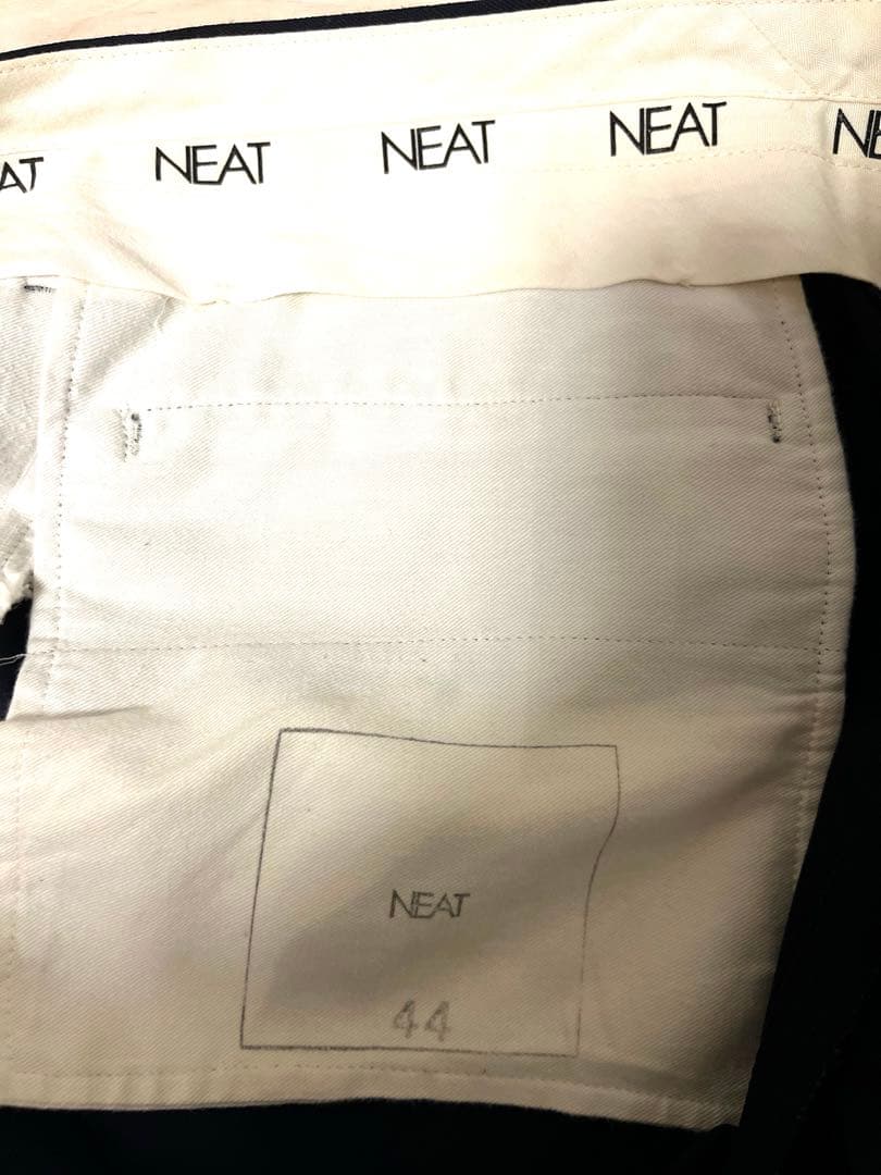 タンタン　NEAT ニート テーパード スラックス ネイビー サイズ44