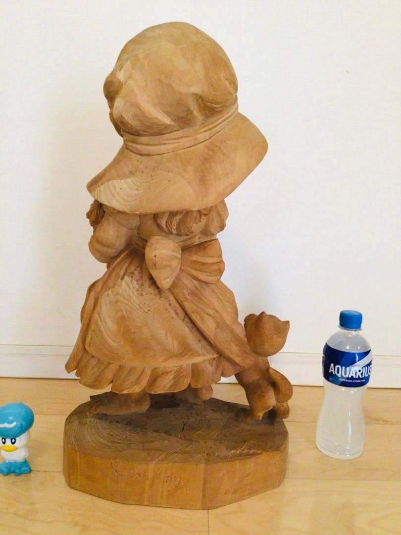 超特大逸品・非売品1点物・木彫り人形・ANRI・アンリ工房『サラ・ケイ』57cm