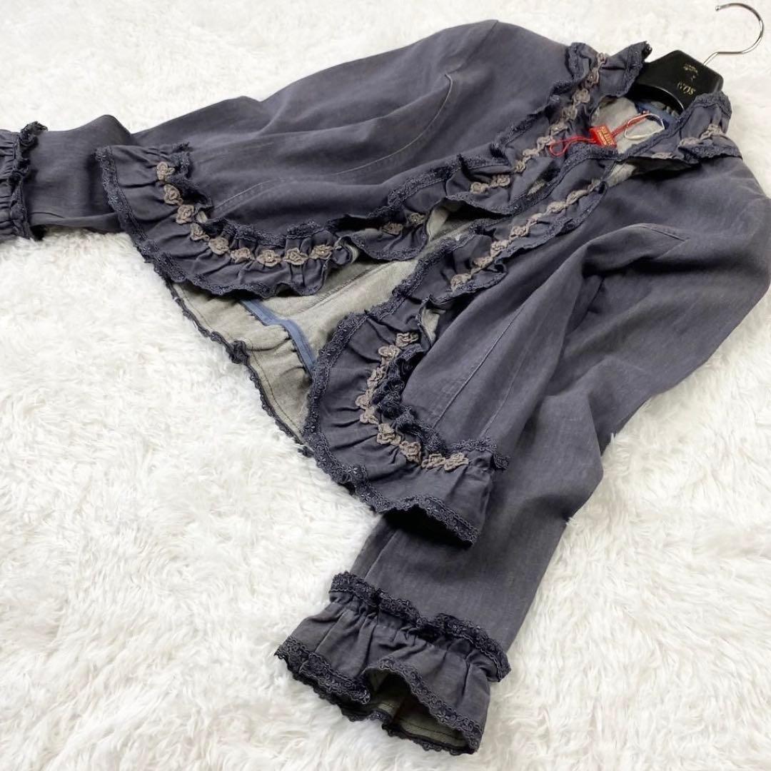 新品未使用✨PINK HOUSE ピンクハウス フリルジャケット デニム M