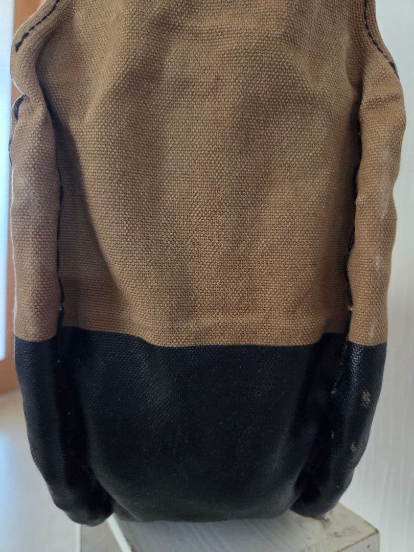 エバゴスebagos キャンパス生地半月型カゴバック