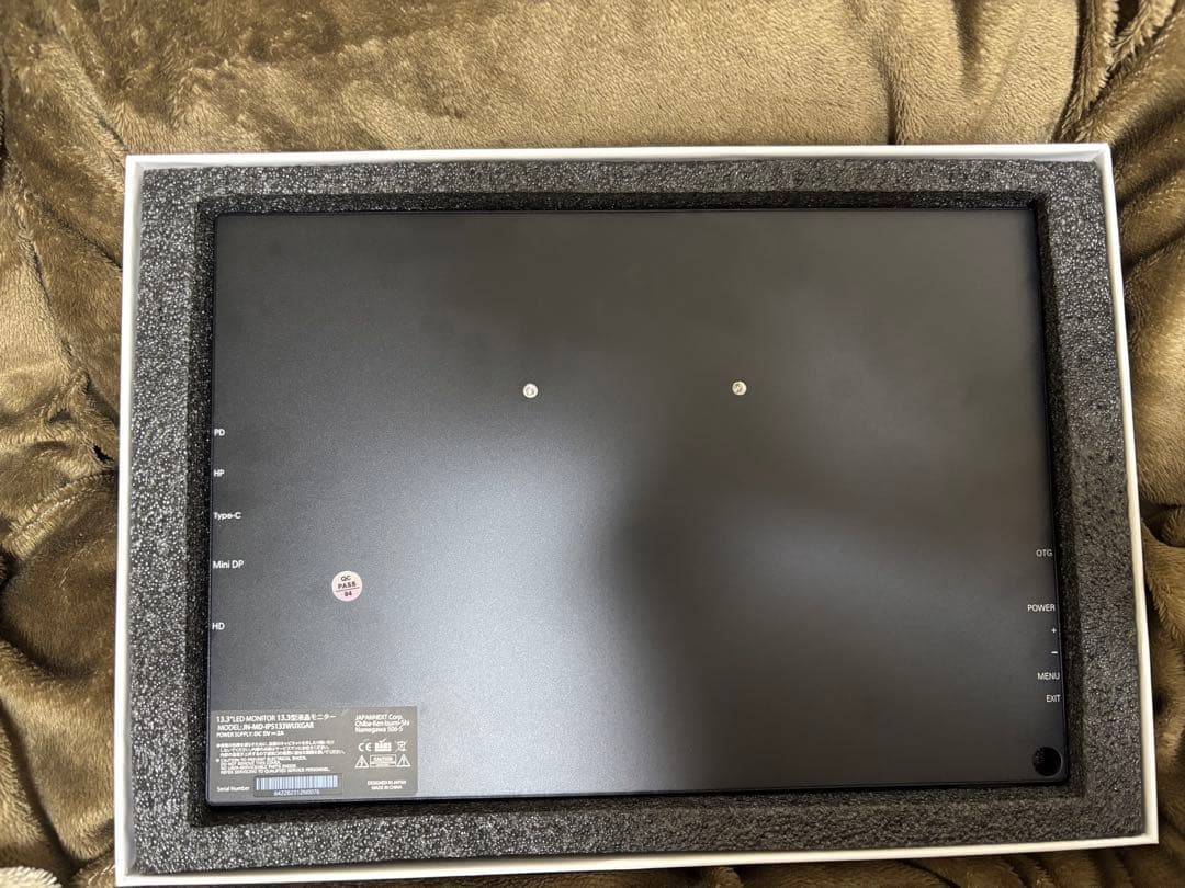 【美品】JAPANNEXT 13.3\" モバイルディスプレイ