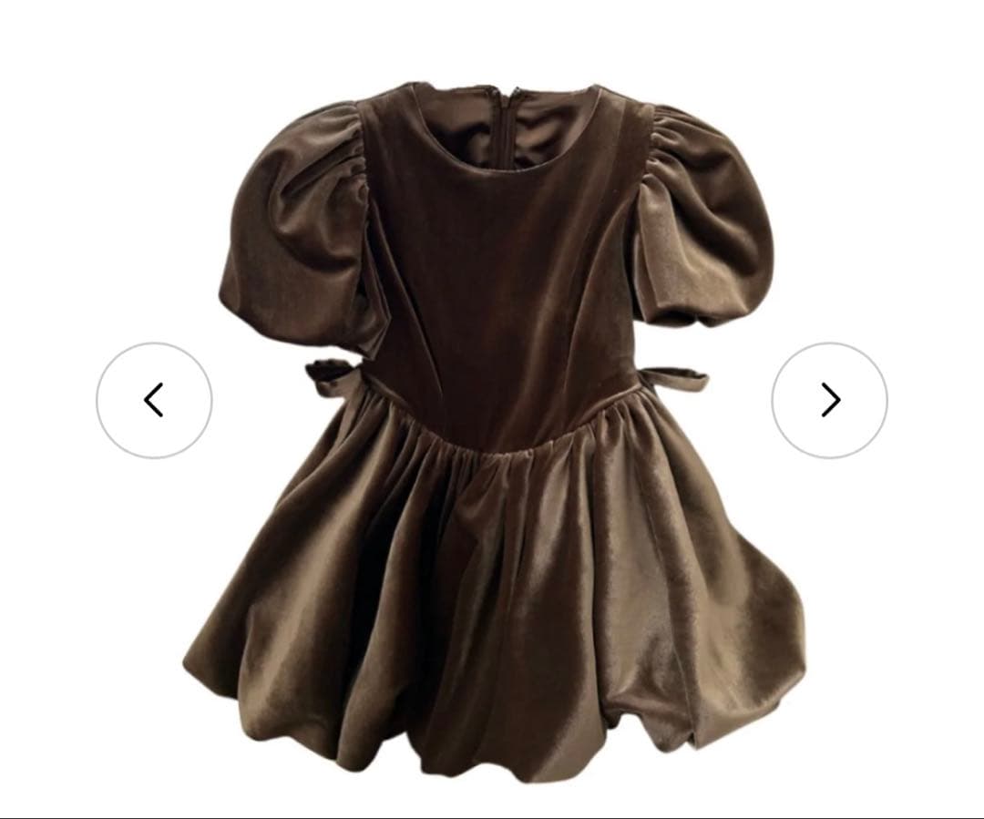 ワンピース velours balloon mini one-piece