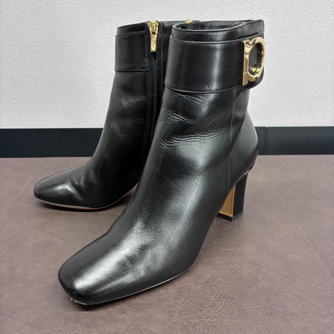 【鑑定済み】サルヴァトーレ・フェラガモ ガンチーニ ショートブーツ
