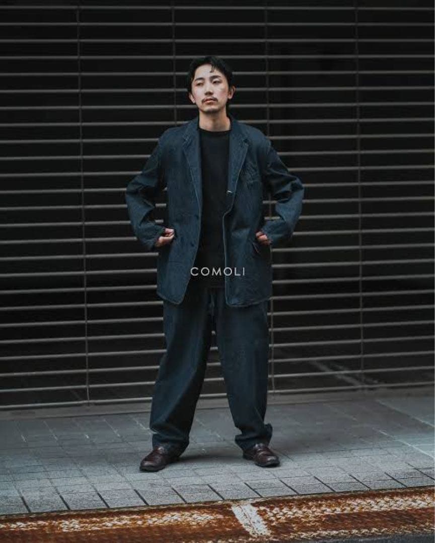 comoli ネイビーデニムジャケット