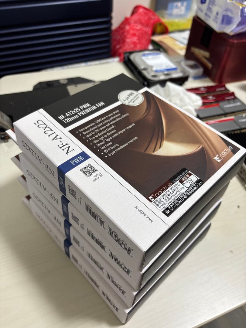 【美品】Noctua NF-A12x25 PWM 120mmファン 4個