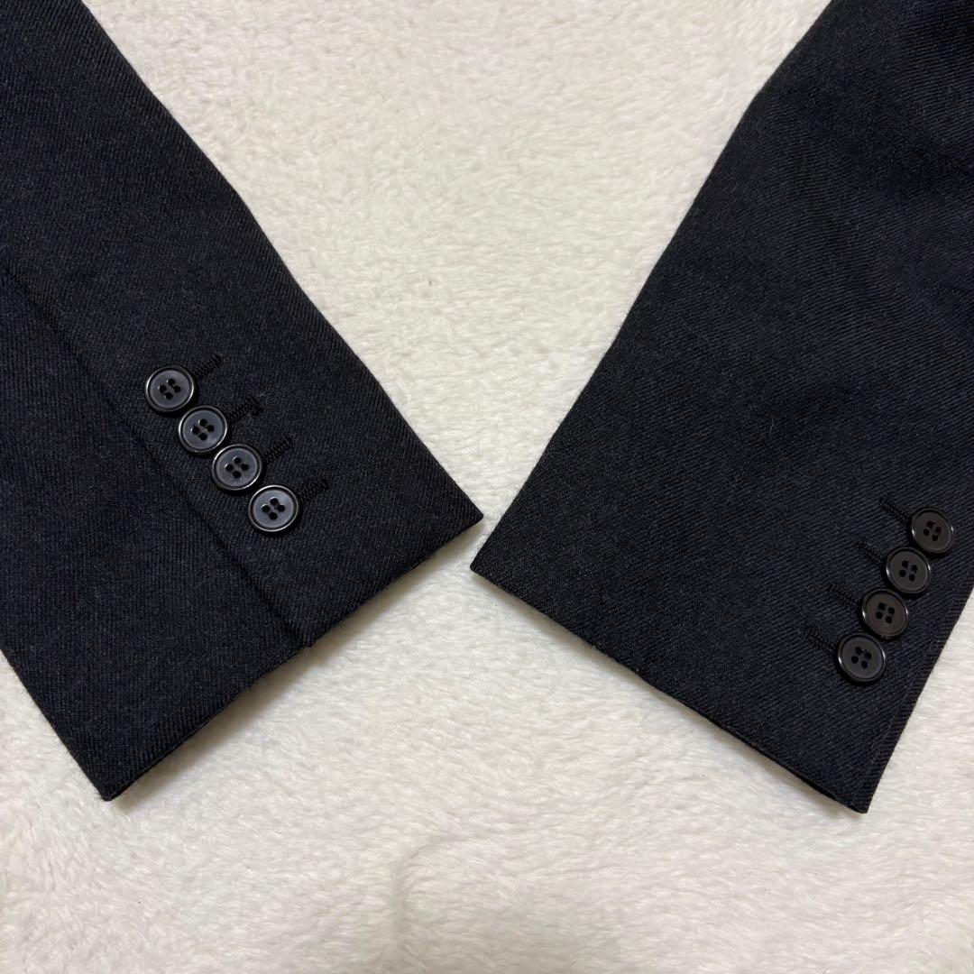 極美　サンローラン　テーラードジャケット　エディ期　ダークグレー　イタリア製　S