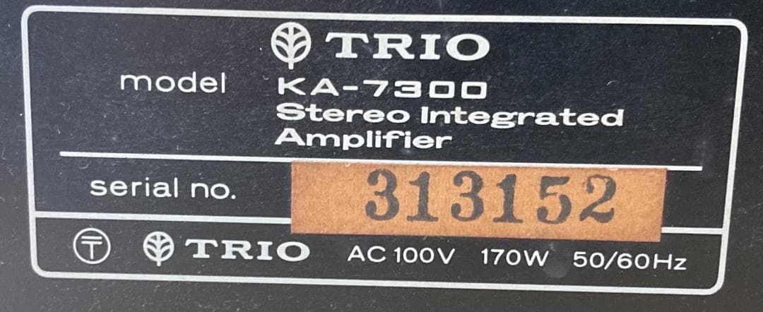 HFD2079 ★現状品★ TRIO トリオ プリメインアンプ KA-7300