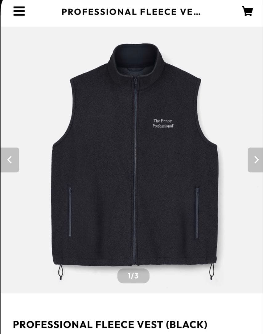 トップス Ennoy PROFESSIONAL FLEECE VEST