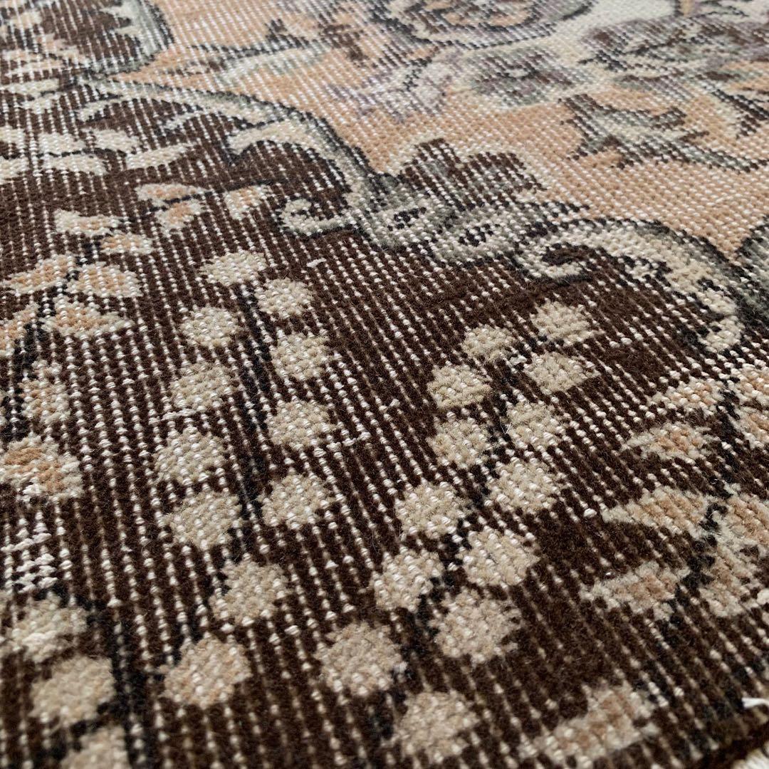 超バーゲン価格！ボタニカル208×120 ペールオレンジ　トルコヴィンテージラグ