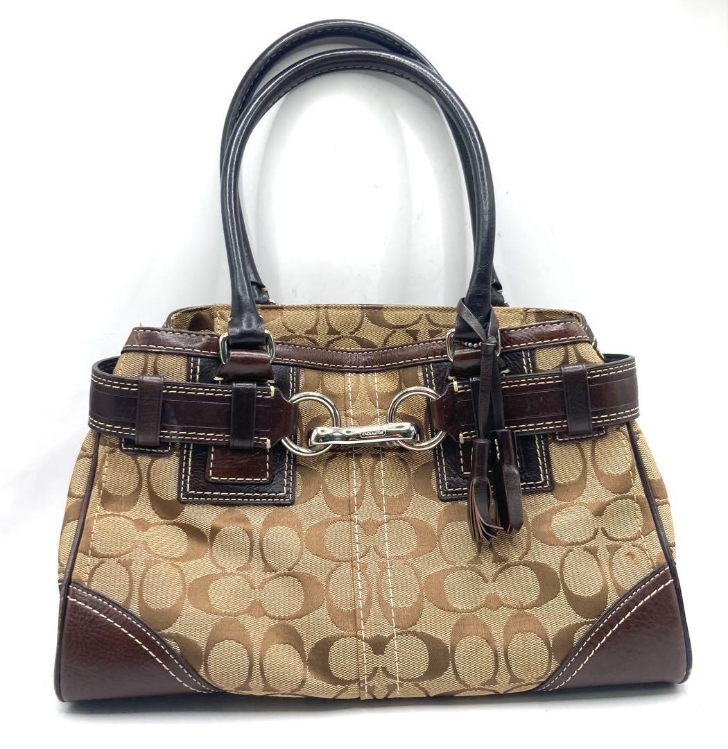 B コーチ　COACH. ハンドバッグ ベージュ/ブラウン　10245