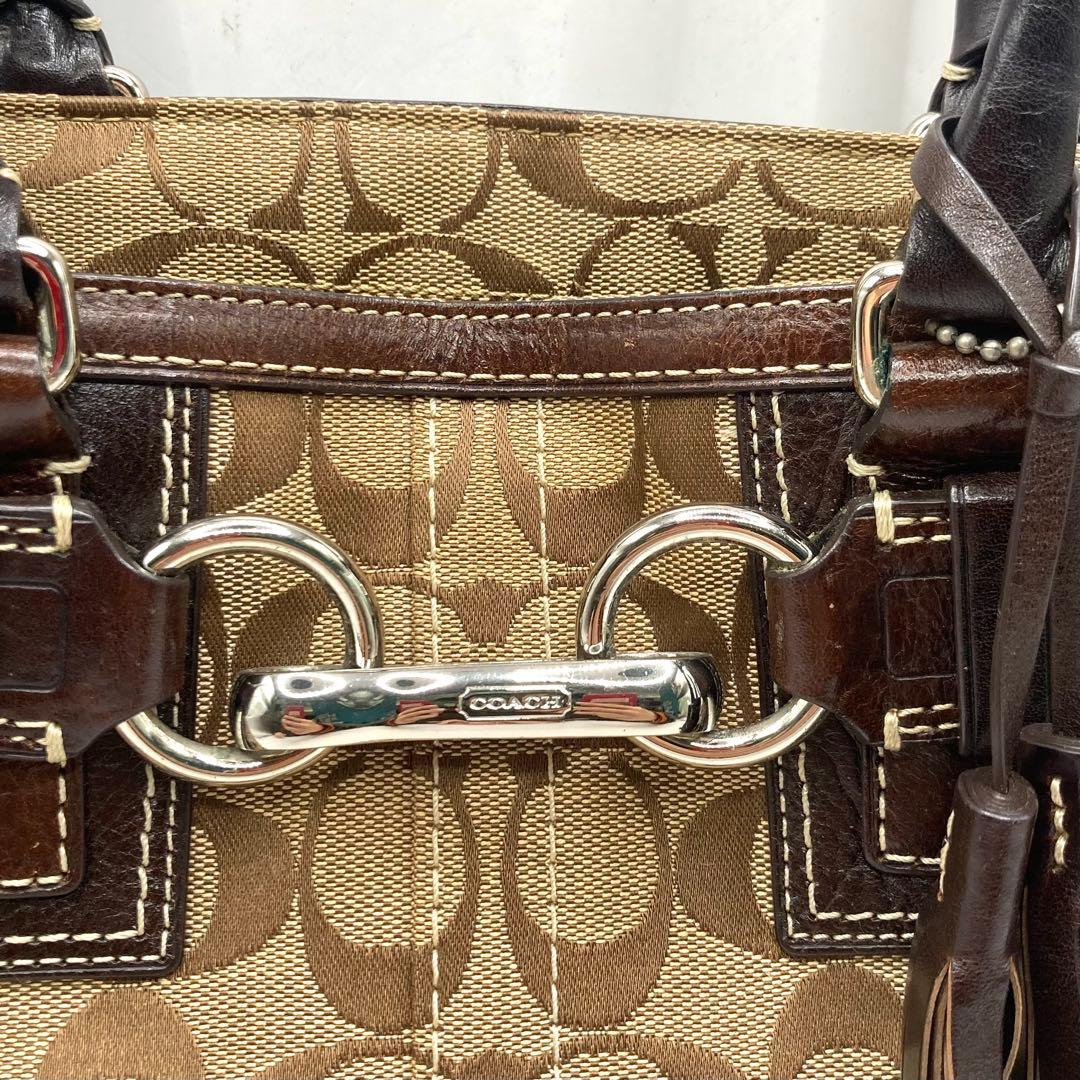 B コーチ　COACH. ハンドバッグ ベージュ/ブラウン　10245