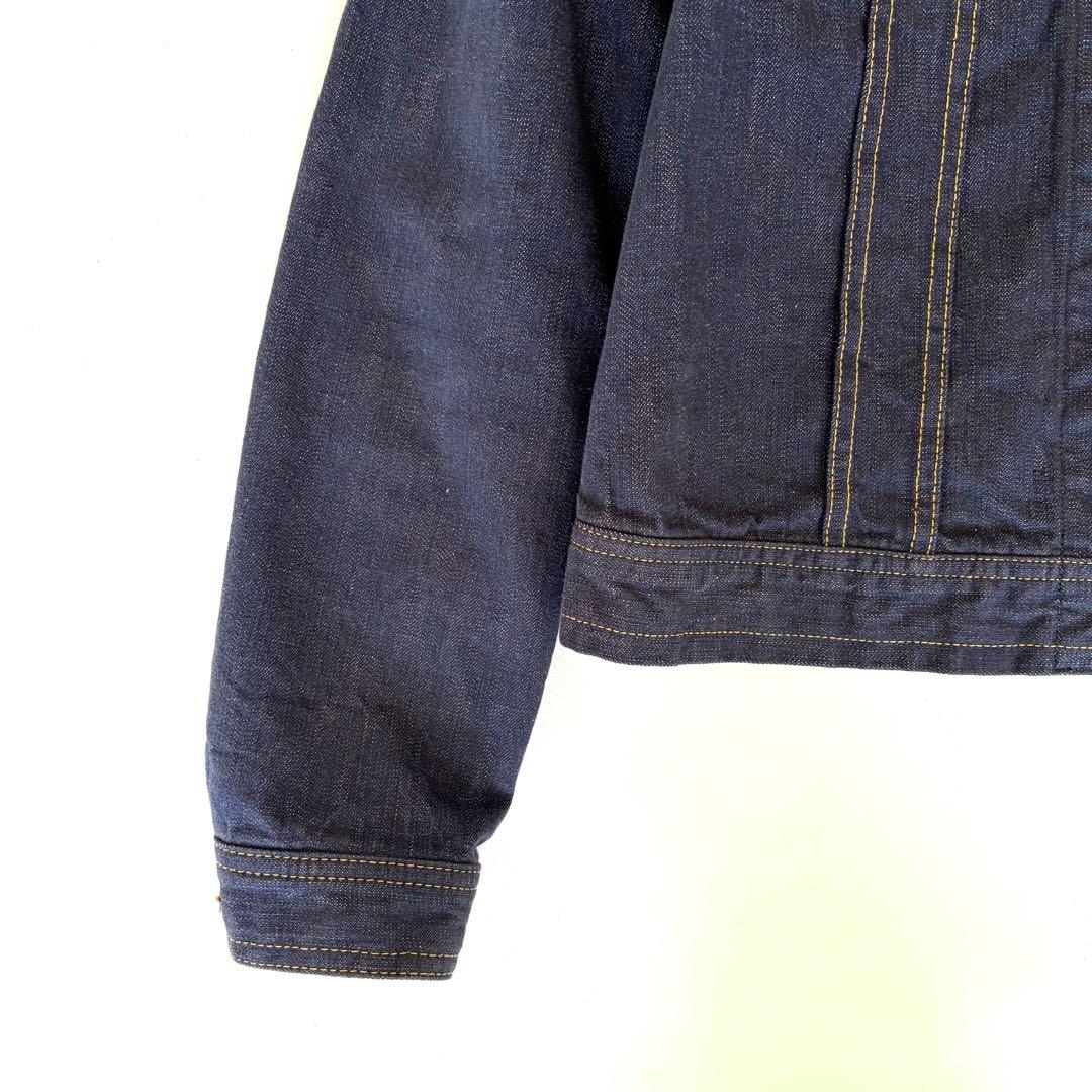 ヒステリックグラマー デニム ジャケット 濃紺 ヒスガール 短丈 派手 裏地