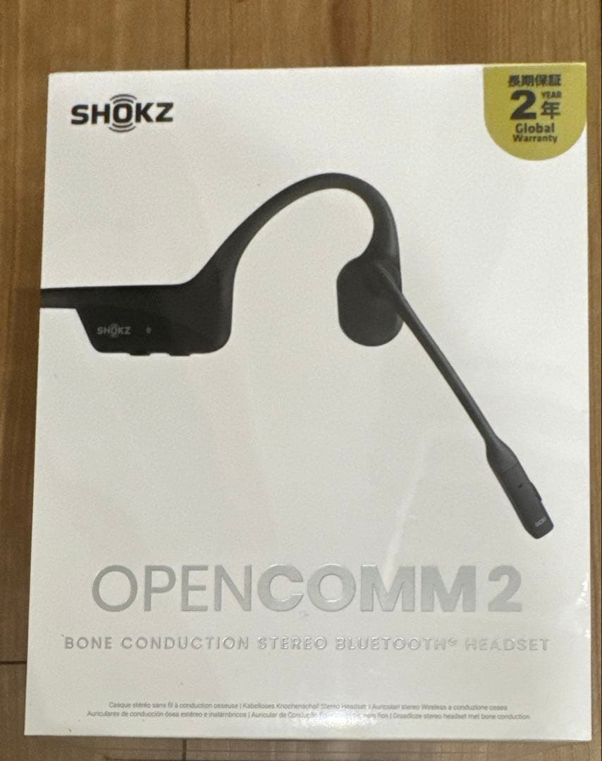 【新品未開封】SHOKZ OPENCOMM2 ブラック　Bluetooth対応
