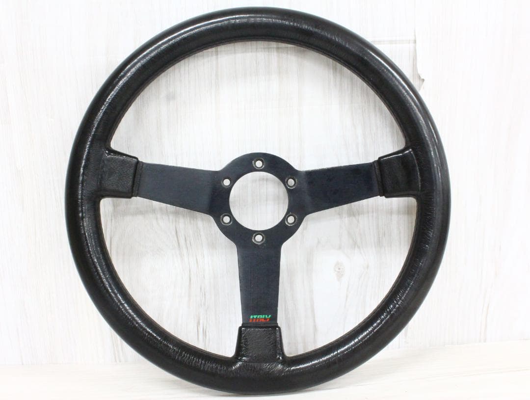 ▲希少 ヴィンテージ ステアリング レザー イタリア製