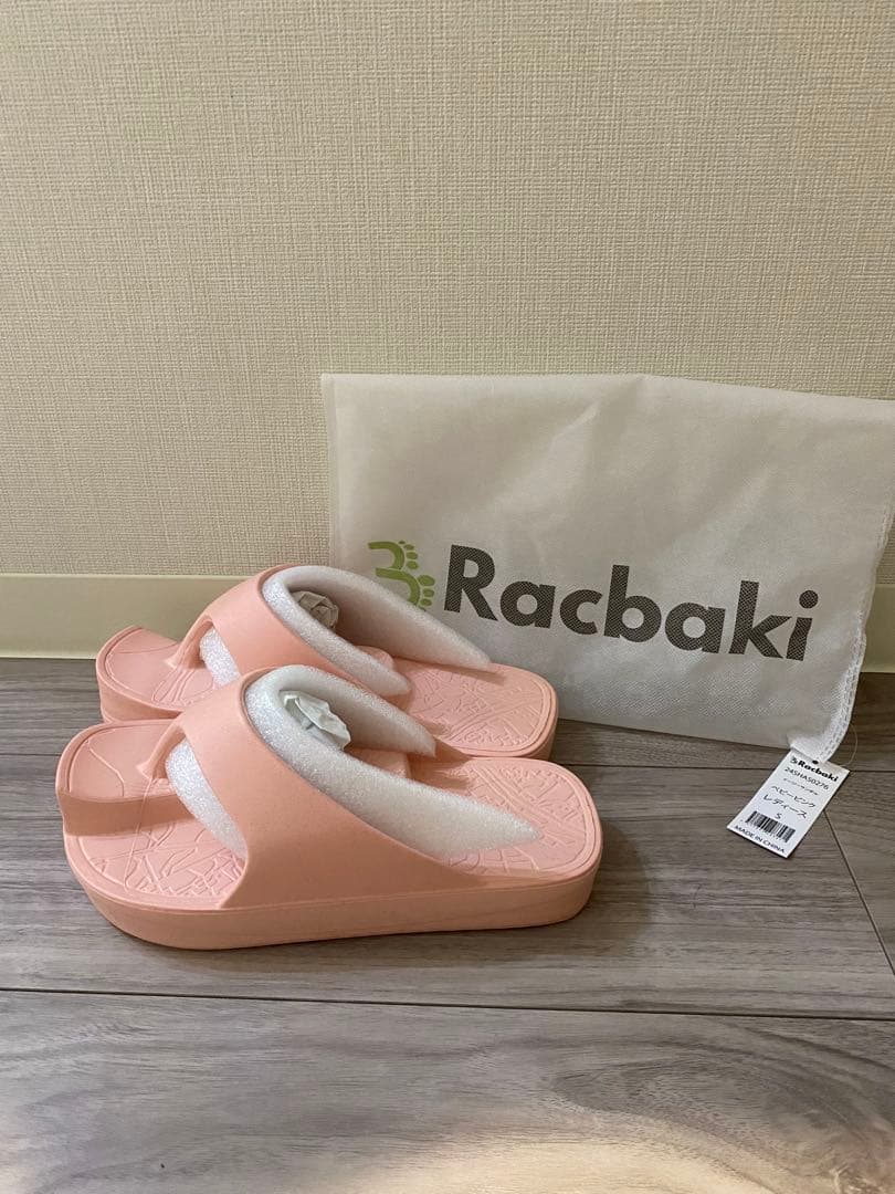 新品・未使用 ラクバキ イージーサンダルS ベビーピンク 姿勢改善 O脚 X脚