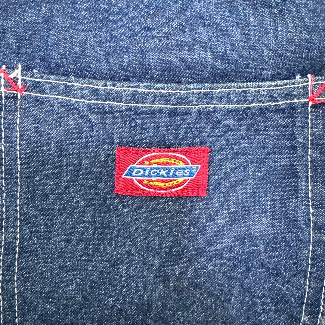 【まさ様激レア 80s】Dickies デニム カバーオール 白タグ 濃紺 XL
