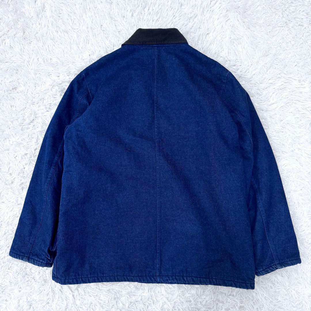 【まさ様激レア 80s】Dickies デニム カバーオール 白タグ 濃紺 XL