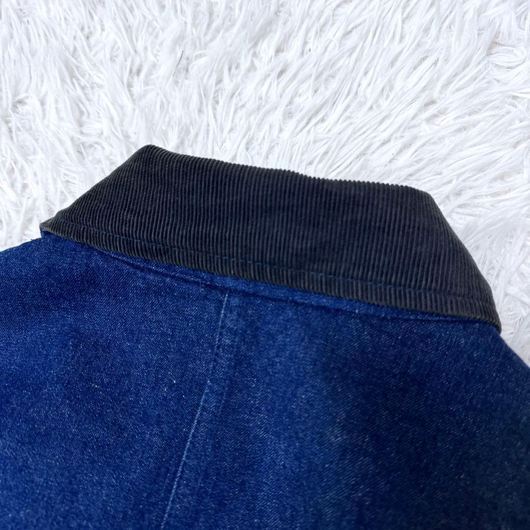 【まさ様激レア 80s】Dickies デニム カバーオール 白タグ 濃紺 XL