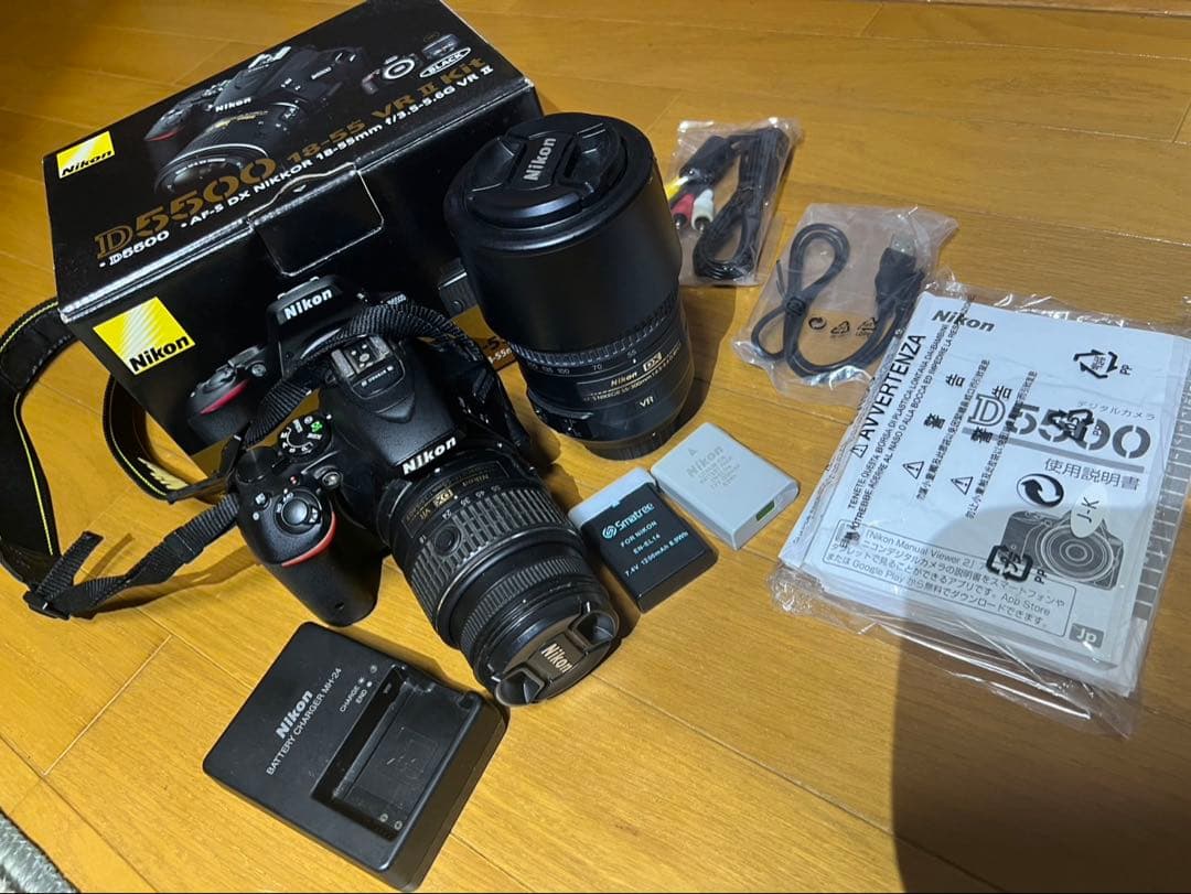 【NIKON】D5500 18-55 VR Ⅱ Kit 望遠レンズバッテリセット