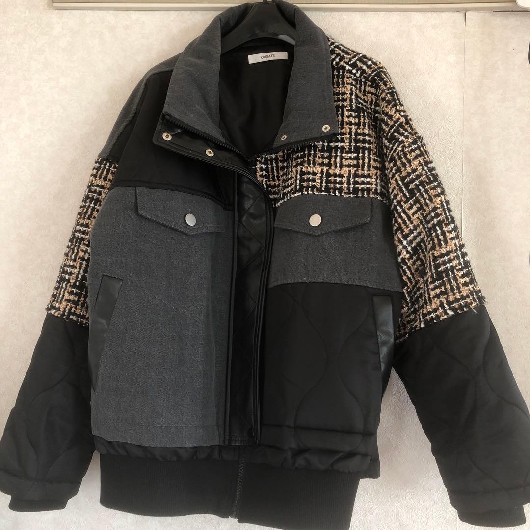 ヤマダヤ・ラディエイト RADIATE ツイードコンビネーションショートコート