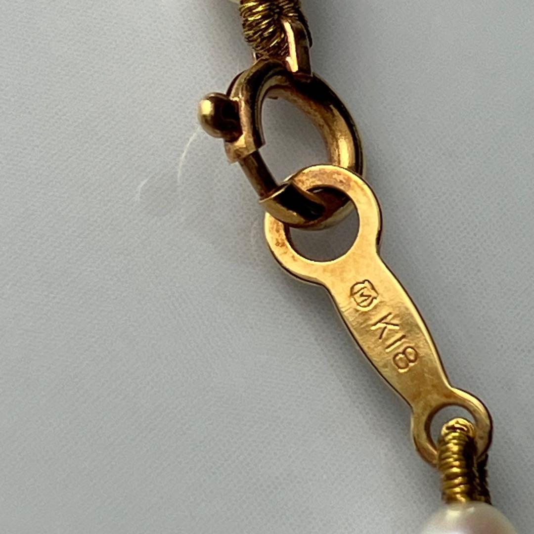 ミキモト ベビーパール 真珠 ネックレス K18 箱付き