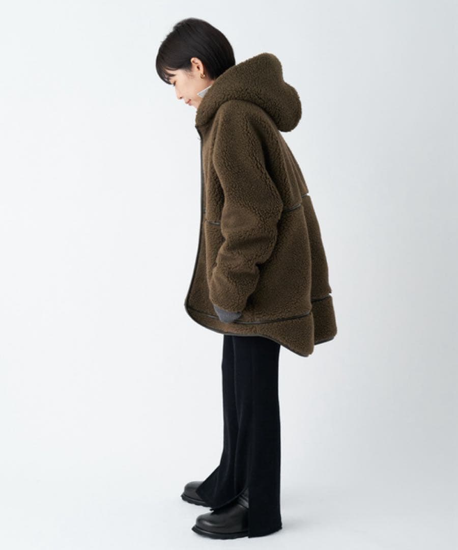 美品！Deuxieme Classe フレアリブパンツ 黒 ドゥーズィエムクラス