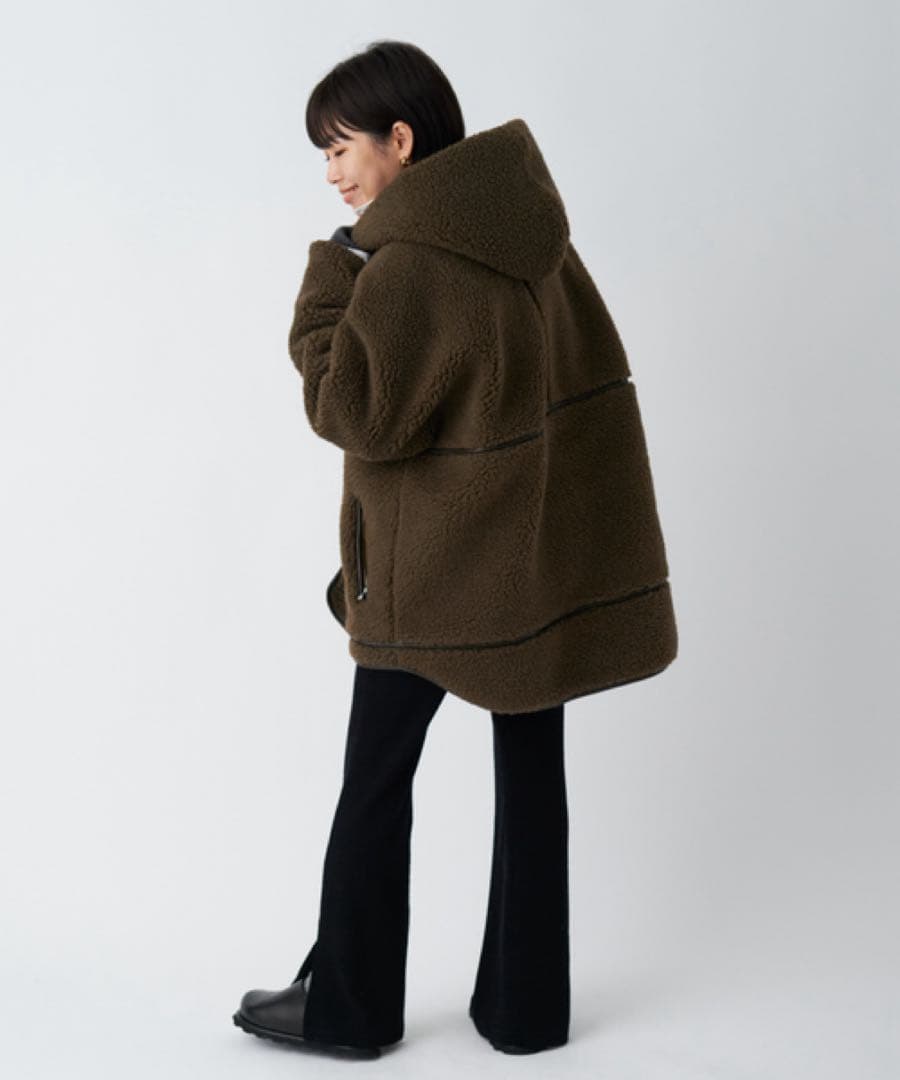 美品！Deuxieme Classe フレアリブパンツ 黒 ドゥーズィエムクラス