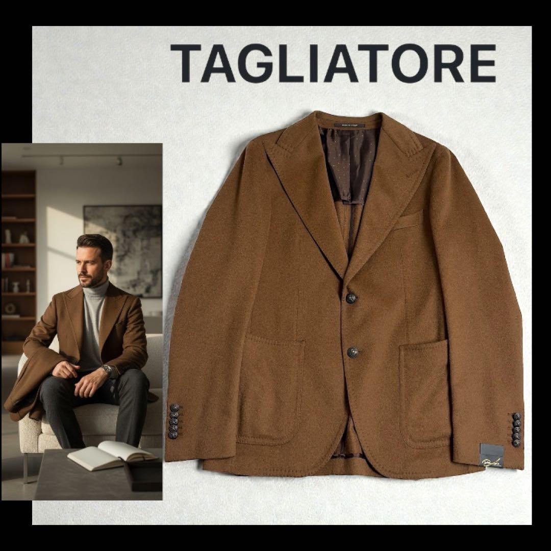 新品 希少 タリアトーレ ピーノレラリオ キャメル100% ジャケット 48