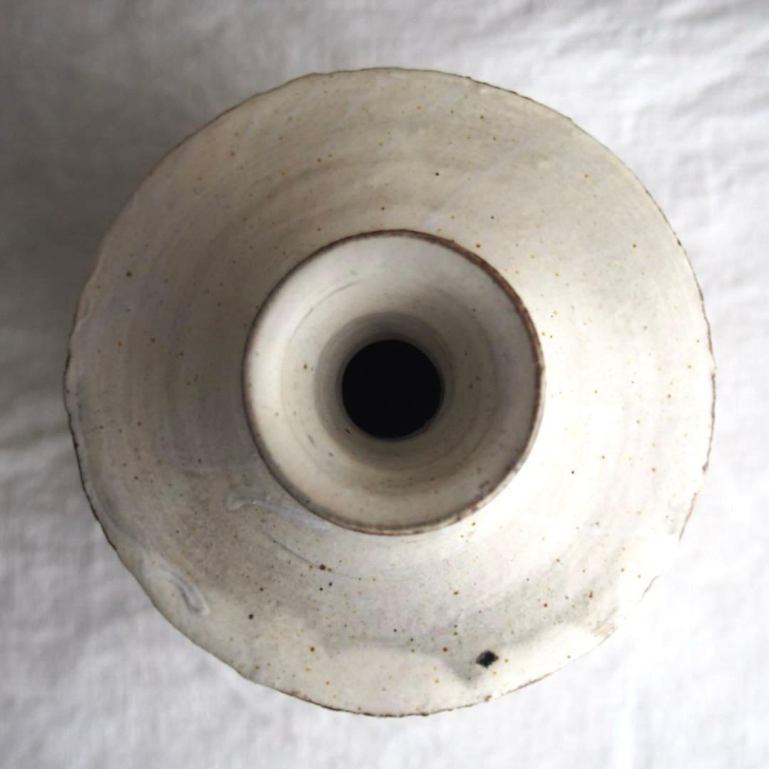 【花岡隆】 粉引 花瓶 花入れ 美品 一点物