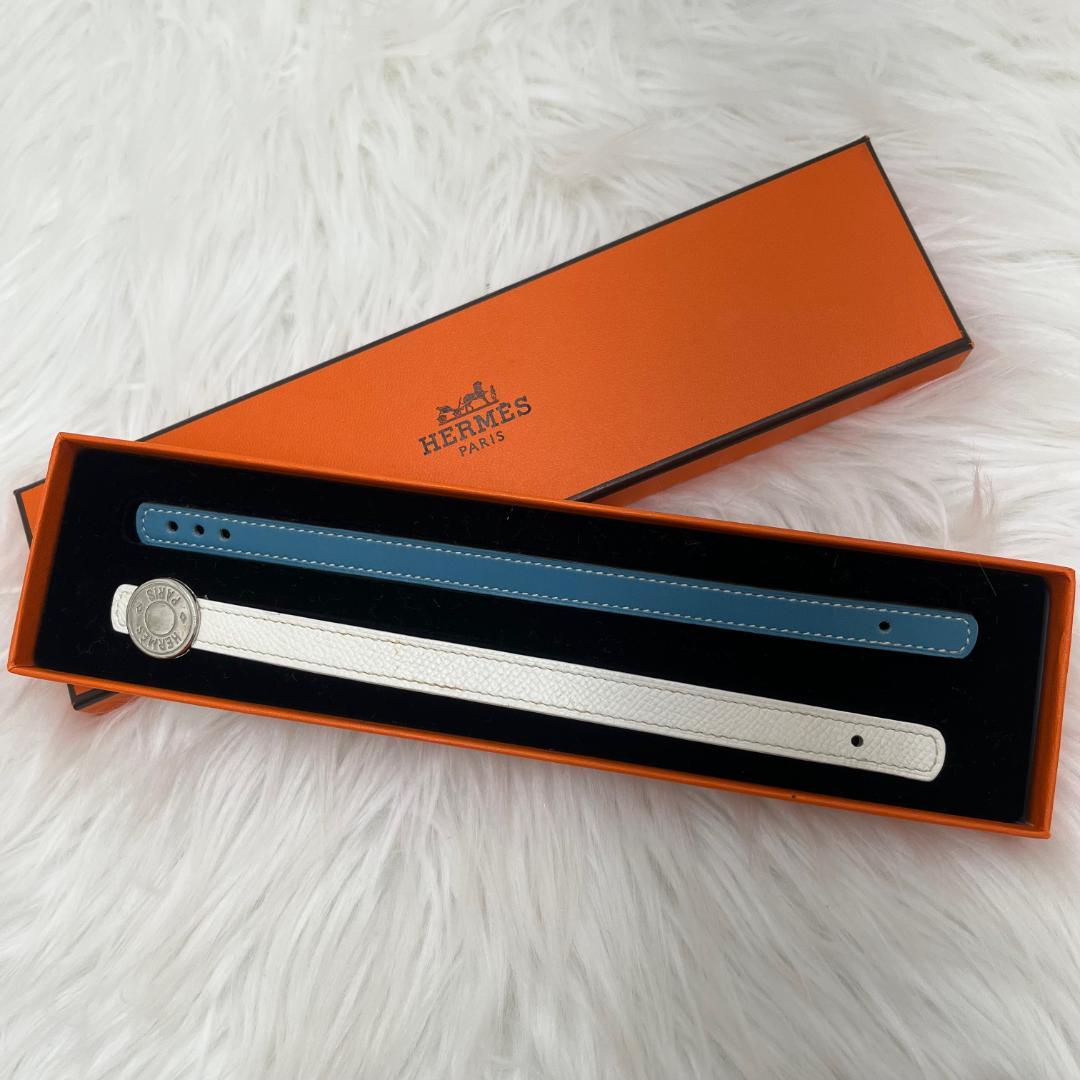 エルメスHERMES レザー ブレスレット セリエ ルーピング バングル