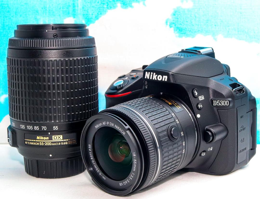 Nikon D5300⭐️ダブルレンズ⭐️Wi-Fi搭載⭐️自撮りがラクラク!